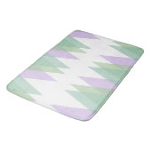 Tapis De Bain Triangles vert et lilas (Angle)
