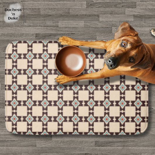 Tapis De Bain Tribal Aztec Cross Pattern Absorbent Mat