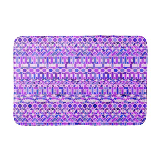 Tapis De Bain Tribal Batik - nuances violet violet violet (Devant)