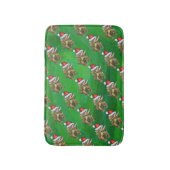 Tapis De Bain Tricératops vert Noël (Devant (Vertical))