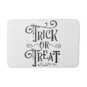 Tapis De Bain Trick or Treat Typographie Vintage Halloween