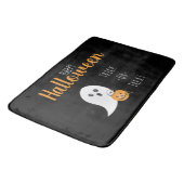 Tapis De Bain Trick Ou Traiter Happy Halloween Ghost Éffrayant (Angle)