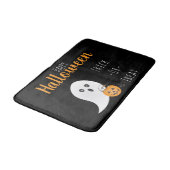 Tapis De Bain Trick Ou Traiter Happy Halloween Ghost Éffrayant (Angle)