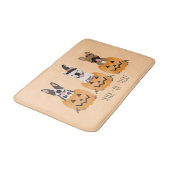Tapis De Bain Trick Ou Treat French Buldogs Citrouille (Angle)