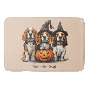 Tapis De Bain Trick Ou Treat Halloween Chiens Beagles