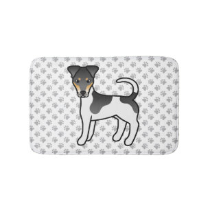 Tapis De Bain Tricolor Smooth Fox Terrier Chien de Dessin Animé