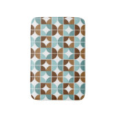 Tapis De Bain Trimestre rétro bleu Brown (Devant (Vertical))
