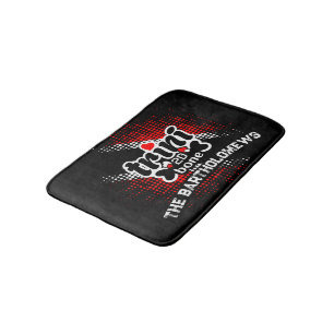 Tapis De Bain Trini 2D Os Trinidad et Tobago à motif de point dr