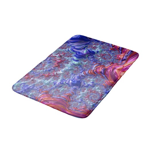 Tapis De Bain Trippy coloré Super numérique Abstrait Fractal (Angle)