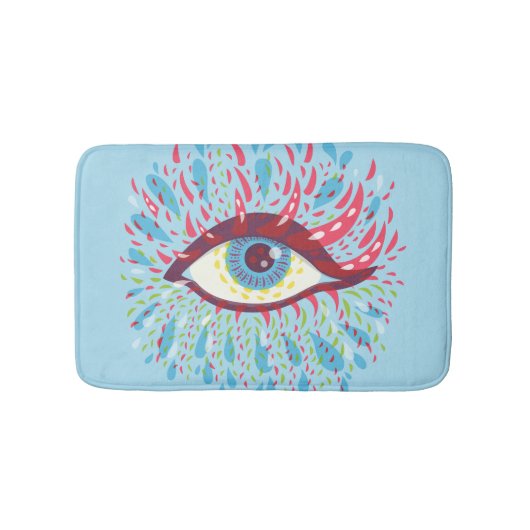 Tapis De Bain Trippy Oye Psychedelic Art (Devant)