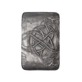 Tapis De Bain Triquetra Trinity Knot Silvery Pewter Faux Metal (Devant (Vertical))