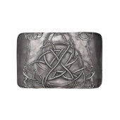 Tapis De Bain Triquetra Trinity Knot Silvery Pewter Faux Metal (Devant)