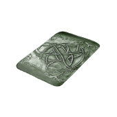 Tapis De Bain Triquetra Trinity Sage de noeud Vert Faux Metallic (Angle)