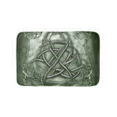 Tapis De Bain Triquetra Trinity Sage de noeud Vert Faux Metallic (Devant)