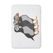 Tapis De Bain Trois adorables Puffin debout ensemble Carton (Devant (Vertical))