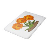 Tapis de bain - Trois Calendula orange (Angle)