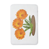Tapis de bain - Trois Calendula orange (Devant (Vertical))