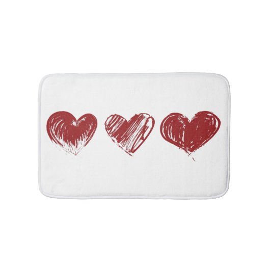 Tapis De Bain Trois coeurs (Devant)