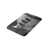 Tapis De Bain Trois Cuvettes Noires Et Blanches (Angle)