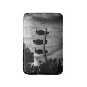 Tapis De Bain Trois Cuvettes Noires Et Blanches (Devant (Vertical))