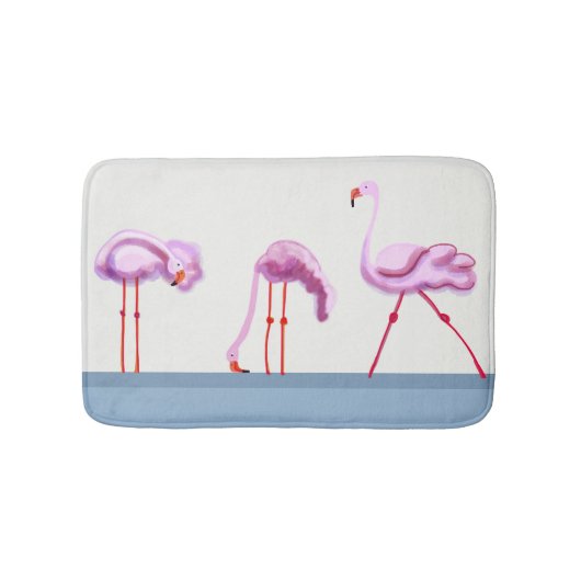 Tapis De Bain Trois flamants roses (Devant)