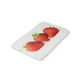 Tapis De Bain Trois Fraises Sur Blanc Bmcna (Angle)