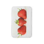 Tapis De Bain Trois Fraises Sur Blanc Bmcna (Devant (Vertical))