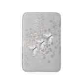 Tapis De Bain Trois papillons blancs (Devant (Vertical))