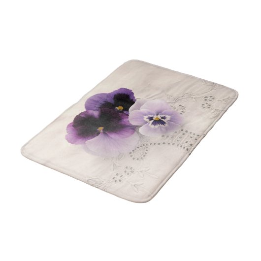 Tapis De Bain Trois volets violets (Angle)