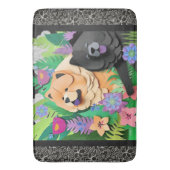 Tapis De Bain TROPIC TANGO CHOUX noir rouge (devant Vertical)