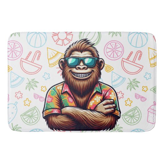 Tapis De Bain Tropical/beach yeti/bigfoot (Devant)
