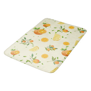 Tapis De Bain Tropical Citrus SUMMER Orange lemon Slice