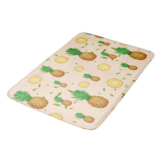 Tapis De Bain TROPICAL ÉTÉ Aiguille FRUITS motif de tranche (Angle)