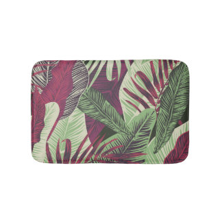 Tapis De Bain Tropical Exotic : Vert tendance sans couture