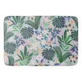 Tapis De Bain Tropical Foliage Floral Pattern (Devant)