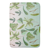 Tapis De Bain Tropical Gold Green Feuilles (devant Vertical)