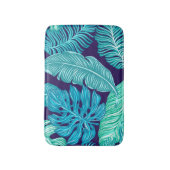 Tapis De Bain Tropical Green Blue Leaves Pattern (Devant (Vertical))