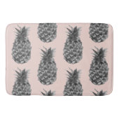 Tapis De Bain Tropical Grey & Pink Ananas Motif sans couture (Devant)