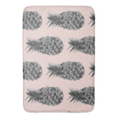 Tapis De Bain Tropical Grey & Pink Ananas Motif sans couture (devant Vertical)