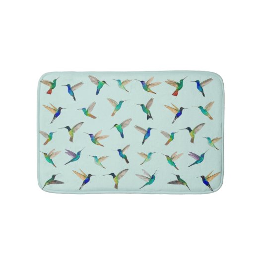 Tapis De Bain Tropical Hummingbirds (Devant)