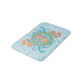 Tapis De Bain Tropical Koi Mandala | Art Zen Océan Vibrant (Angle)