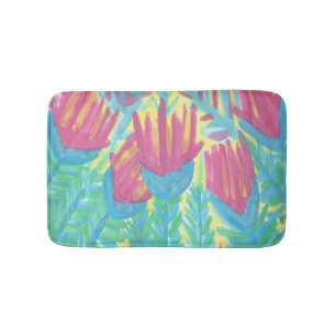 Tapis De Bain Tropical Lotus Garden Bain Mat