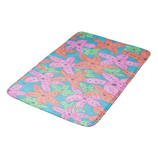 Tapis De Bain Tropical Starfish Bath Mat (Angle)