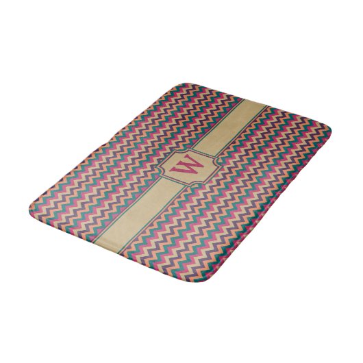 Tapis De Bain Tropical Zigzag Bath Mat (Angle)