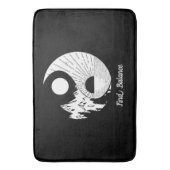 Tapis De Bain Trouver l'équilibre Zen Yin Yang Noir Blanc (devant Vertical)