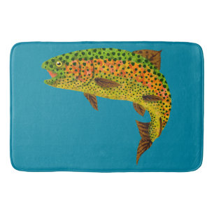 Tapis De Bain Truite arc-en-ciel feuille Aspen 1