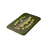 Tapis De Bain Truite Brown "J'aimerais pêcher" (Angle)