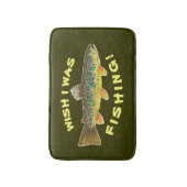 Tapis De Bain Truite Brown "J'aimerais pêcher" (Devant (Vertical))