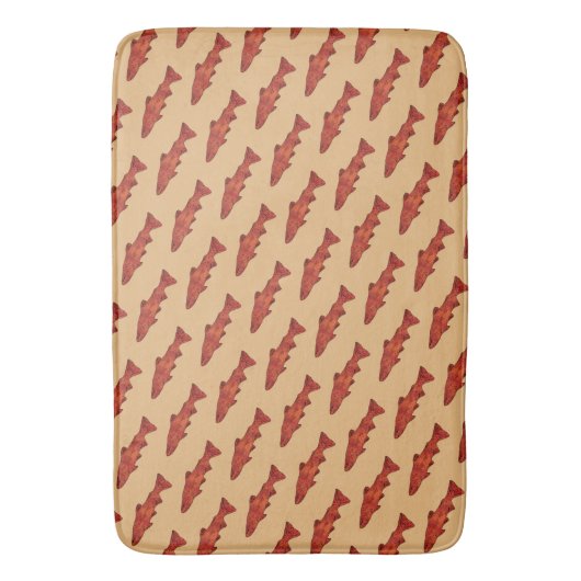 Tapis De Bain Truite rustique (devant Vertical)