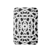 Tapis De Bain Tubulage Blanc Sur Noir (Devant (Vertical))